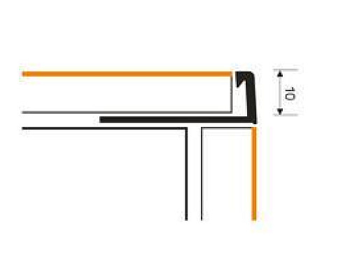 Ukončovací L profil pre krytiny od 9 do 10 mm (pre ručné tvarovanie)