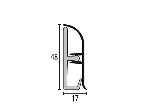 Soklový profil 48 mm (narážací) | Küberit 930