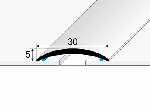 Prechodový profil 30 mm, oblý (samolepiaci) | dyhovaný