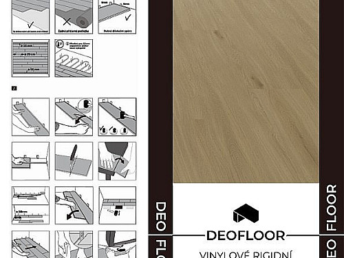 DEOFLOOR SPC CLICK RIGID Dub svetlý 8692